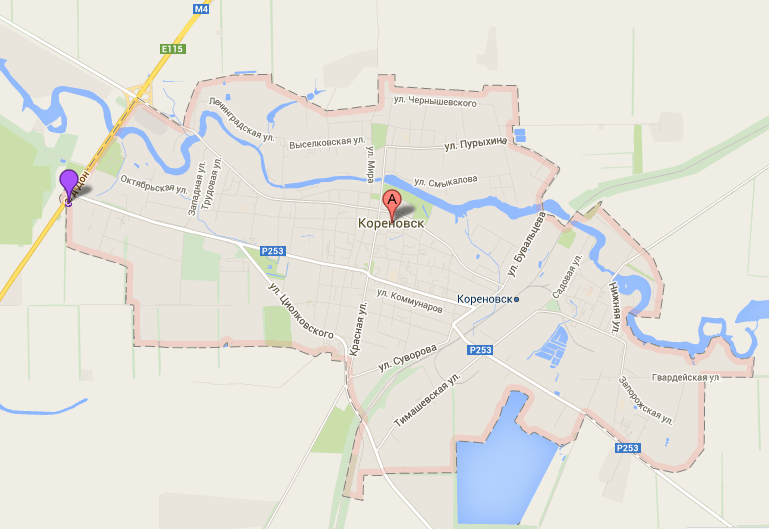 Файл:Кореновск карта Гугл.png